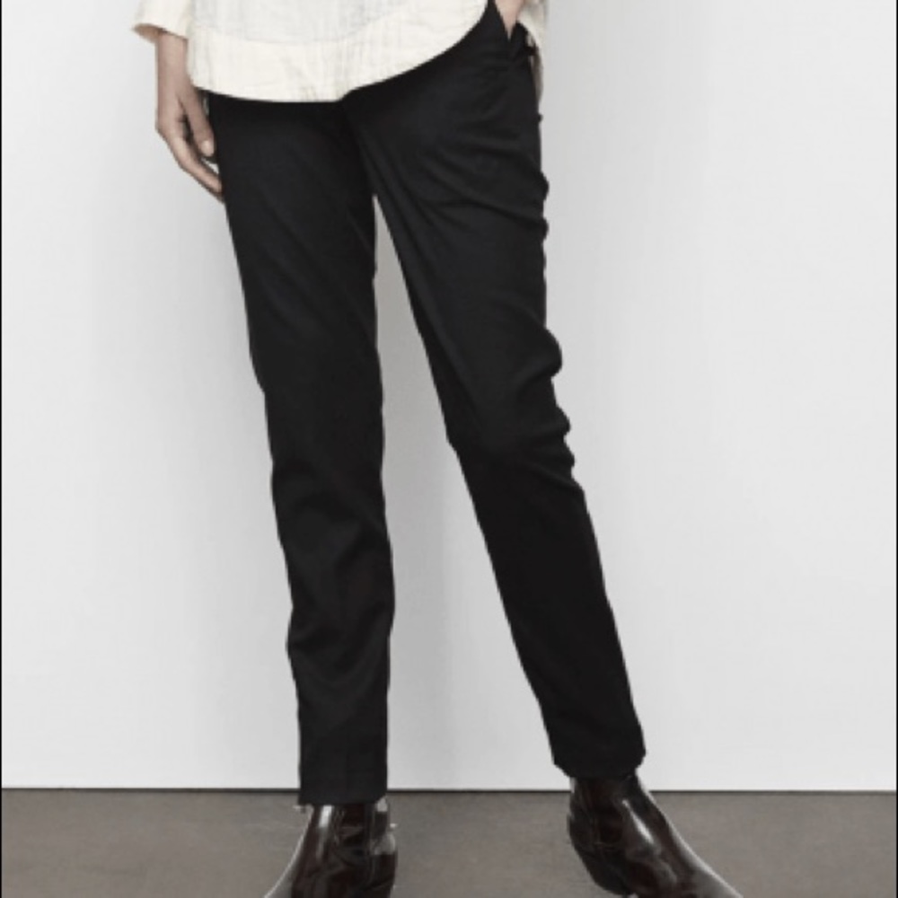 Rabens Saloner Black Satin Feel Dress Pant XL